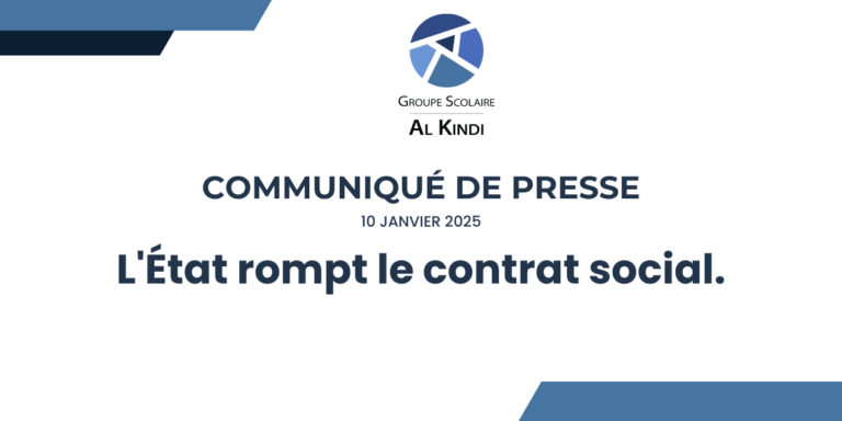 Communiqué de presse suite à la rupture du contrat avec l’État